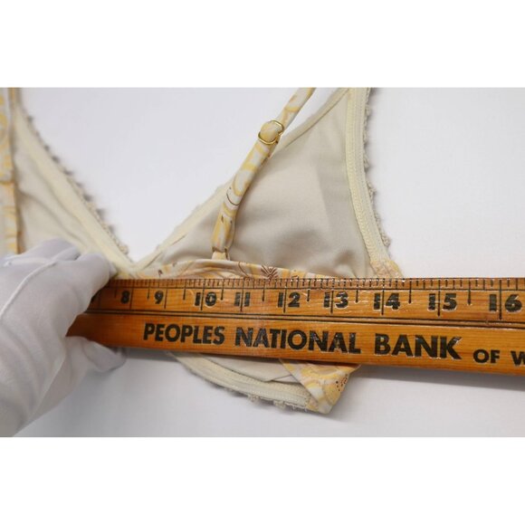 Xhilaration Beige Crochet Bralette Bikini Top Medium Adjustable Straps - Picture 6 of 8